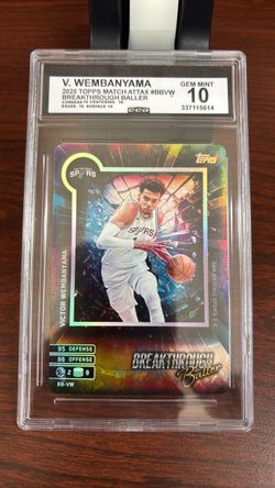 Victor Wembanyama 2025 Topps Match Attax Breakthrough Baller CCG 10