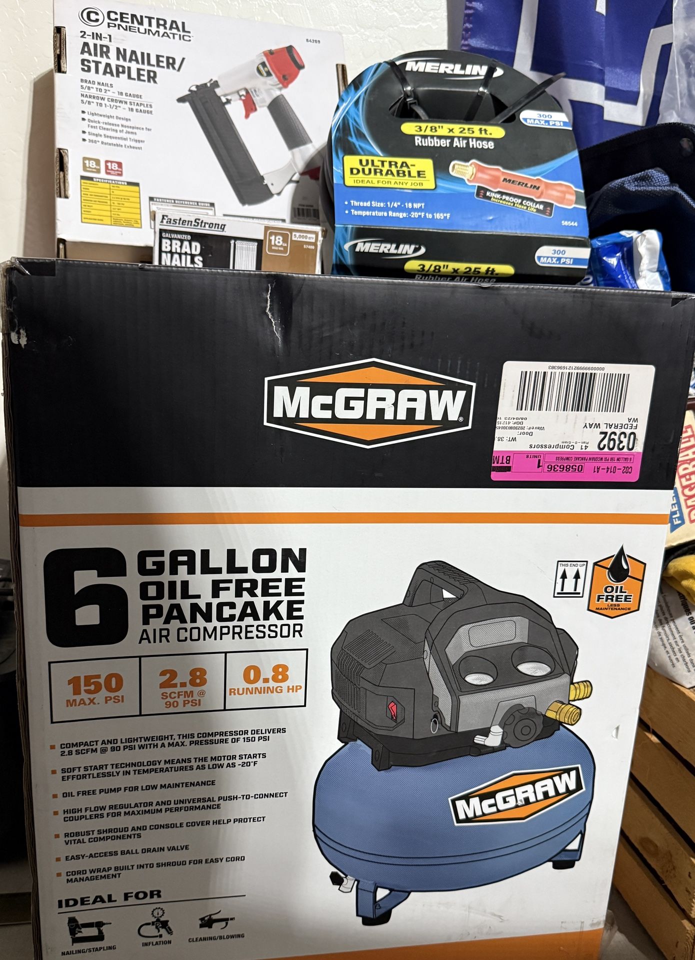 Compressor & Nailer Combo