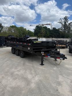 Load Trail 8 x 16 Low Side Deckover Dump Trailer 21k