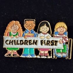 Children First Metal Vintage Collectible Lapel Pin  A-1