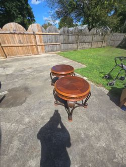 2 End Tables Brown