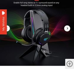 Gaming Headset HAVIT TH644U RGB Gaming Headset Stand with 3.5mm AUX & Dual USB P
