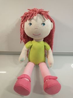 Haba Liese 12-in Soft Body Cloth Doll Red Hair Blue Eyes