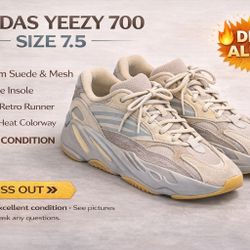 Adidas Yeezy Boost 700 V2 Light Gray Blue Green Men’s Size 7.5 Sneakers Athletic Shoes