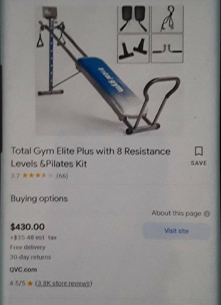 Total gym discount elite plus qvc