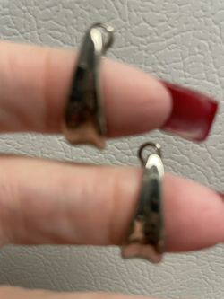 Silver Hoop Pierced Earrings