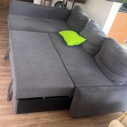 Blue Sofa Bed – Stylish, Comfy & Functional!
