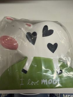 Ceramic Cow Figurine "I Love Moo"