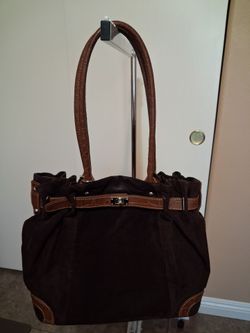 Brown Suede Concealed Carry Handbag