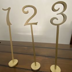 Table Numbers Gold
