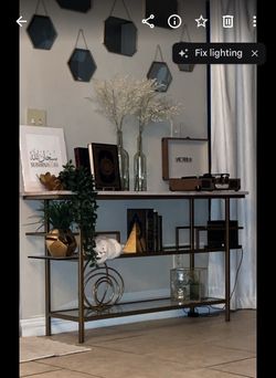 Gold console table