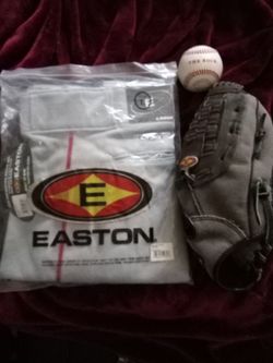 Easton Glove and  Baseball pants