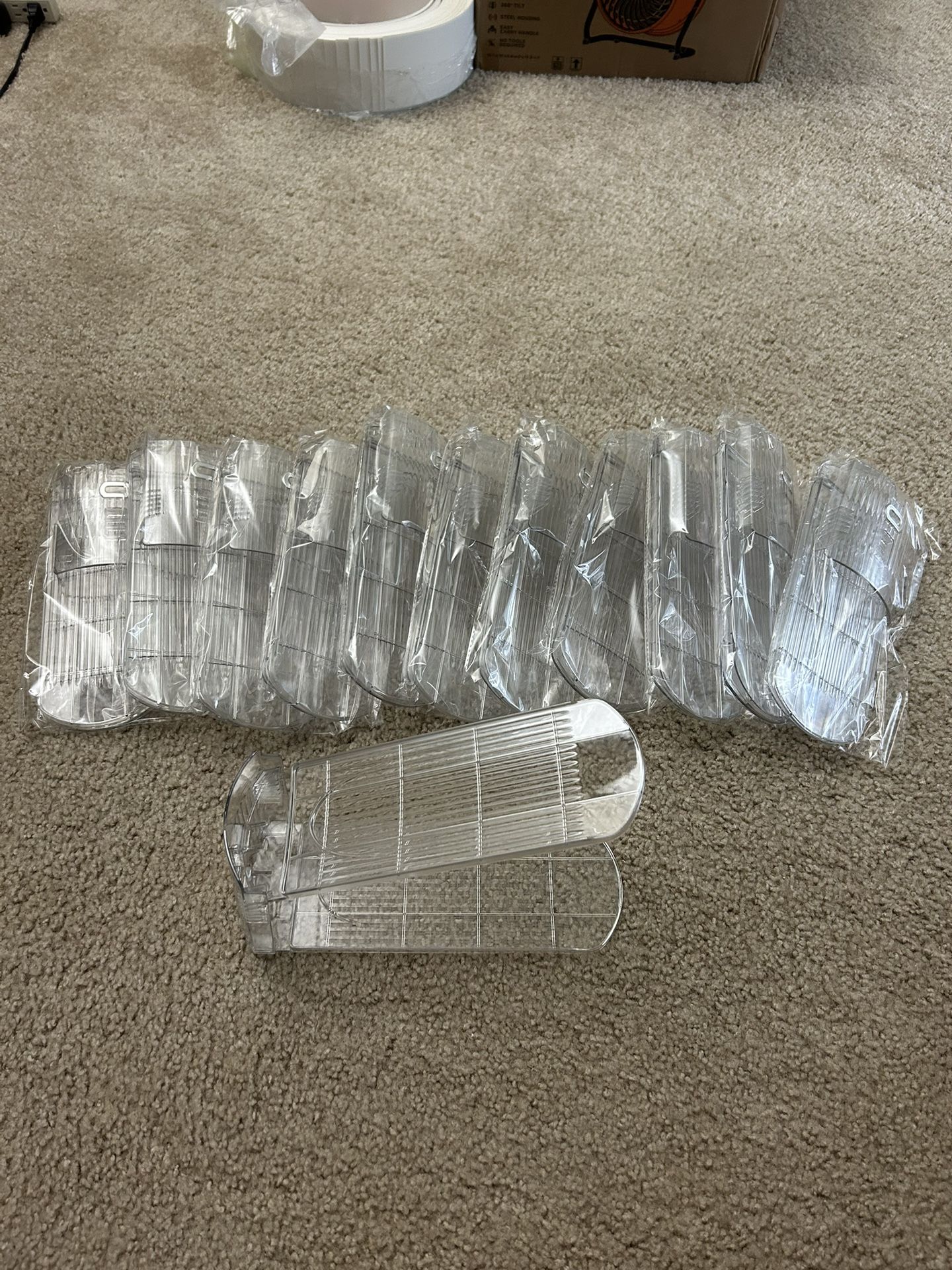 12PACK Shoe Slots Organizer for Closet clear