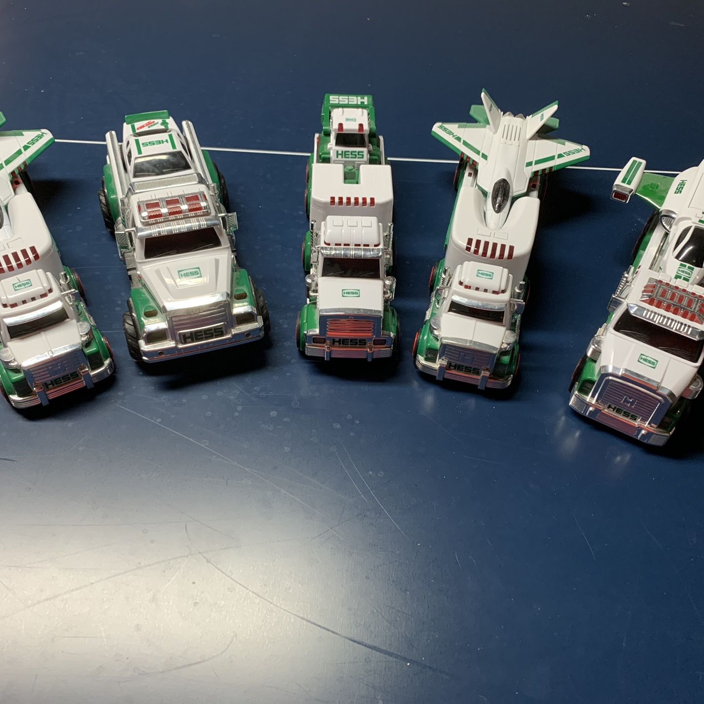 5 Hess Collectible Trucks (2010 (2), 2011, , 2013, 2014) Used Good Condition