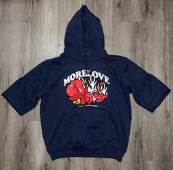 Navy Size Large Lone Heart Club Hoodie - Read Description