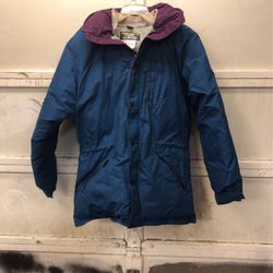 LLBean Mens Blue Parka Size M Regular