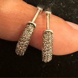 Diamond Hoop Earrings 