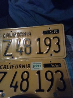 PLATES FOR 1956