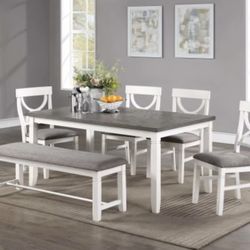 Dining Table Set With Bench 