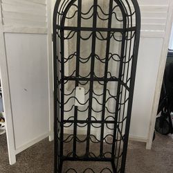 Rack- Black Rod Iron Wine Rack