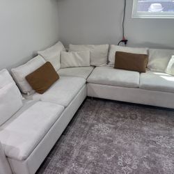 Beige L Shape couch 