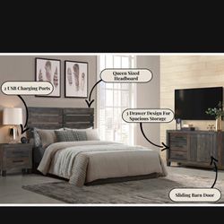 Brand New Complete Bedroom Set With FREE Orthopedic Mattress For $499