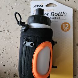 New 12 Oz Water Bottle. Velcro Can Attach To Wrist