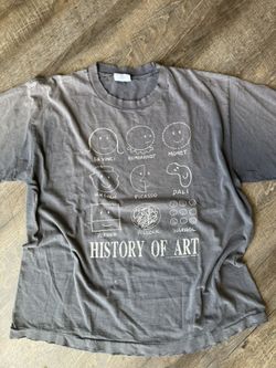 Vintage 90s “history Of Art” Tee