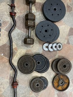 Standard Plates,dumbbells & Curl bar