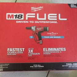 Milwaukee

M18 FUEL ONE-KEY 18-Volt Lithium-Ion Cordless Rivet Tool (Tool-Only

