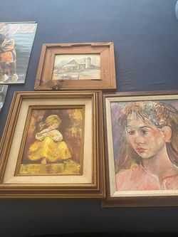 Lot of 3 Vintage Framed Oil Paintings