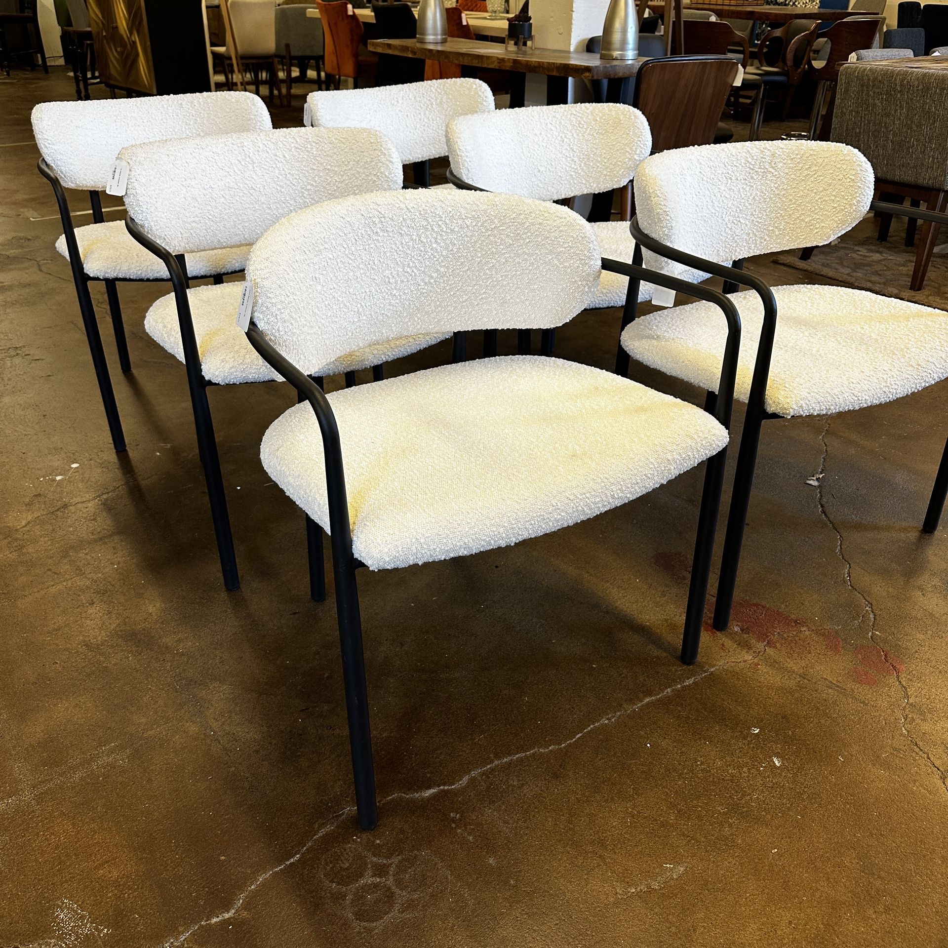 Ivory Boucle Armchair