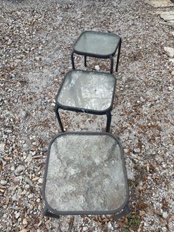 3 outdoor side tables