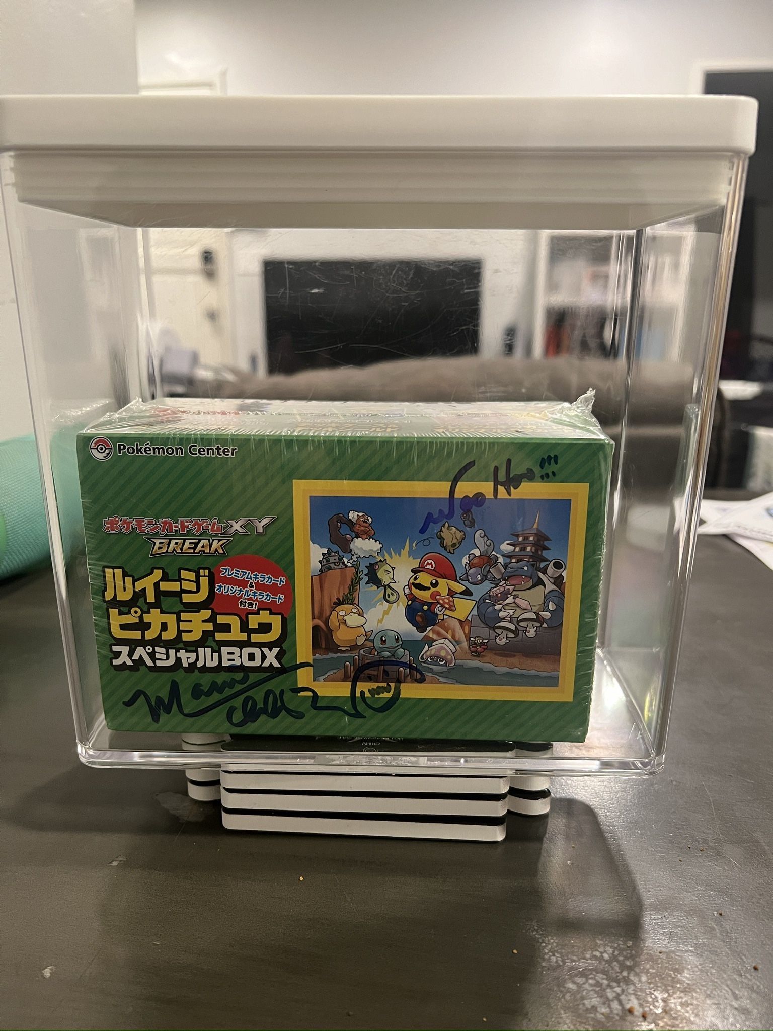 Pokemon Japanese Luigi Pikachu Signed Charles Martinet