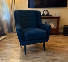 Blue accent chair