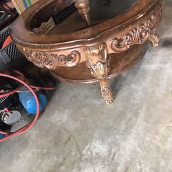 Beautiful Large Glass Round Coffee Table