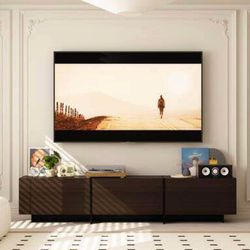 NEW - Modern TV Console for 70-Inch TV - Hidden Storage, Sleek Media Stand, Living Room Entertainmen