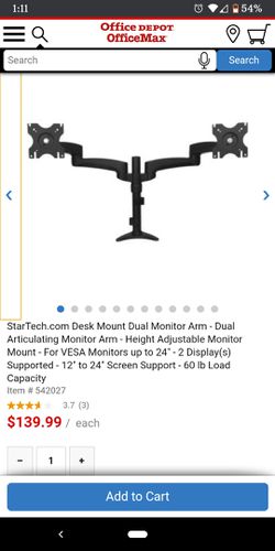 Startech Articulating Dual Monitor Stand