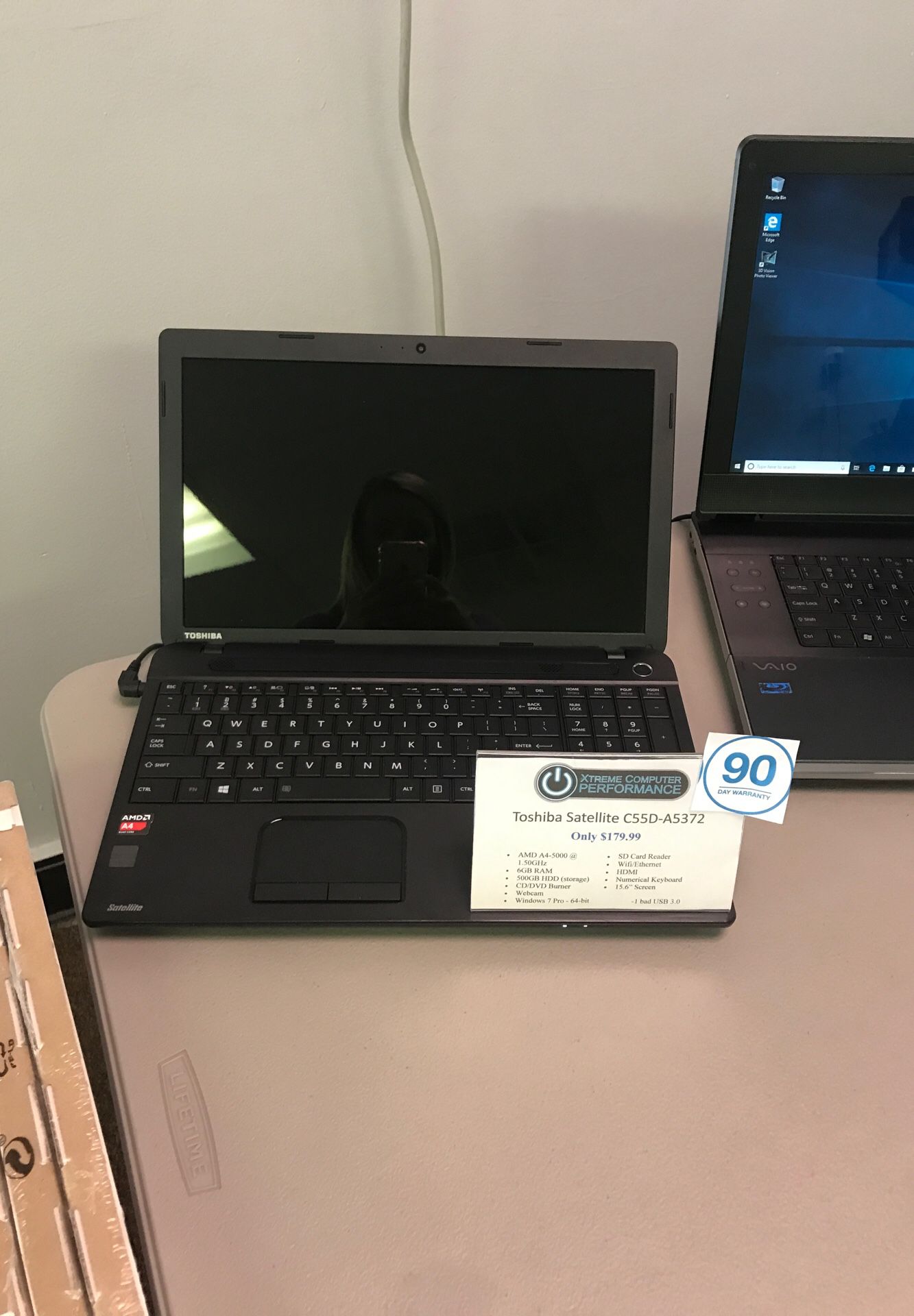 Toshiba laptop with warranty