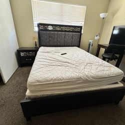 3pc Black Mirror Queen Bedroom Set