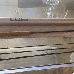 L.L. BEAN 8'6" SEVEN (7) Weight FOUR Section  Fly Rod With Aluminum Tube And Sock -VERY GOOD SHAPE!!