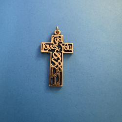 Pendant God Loves You Cross Christian