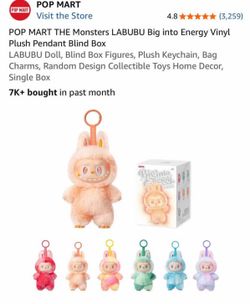 POP MART THE Monsters LABUBU Big into Energy Vinyl Plush Pendant Blind Box LABUBU Doll, Blind Box Fi