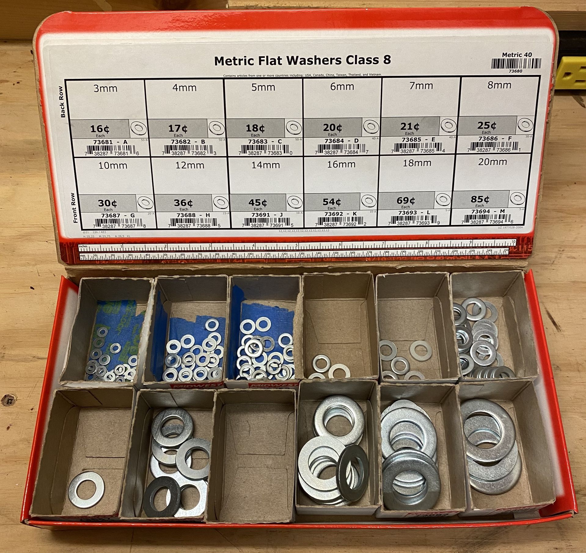 Metric Flat Washers Class 8