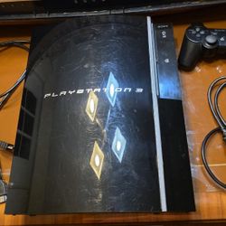 Sony PlayStation 3 Fat Console 40GB Model CECHG01 As Is w Cables + Controller
