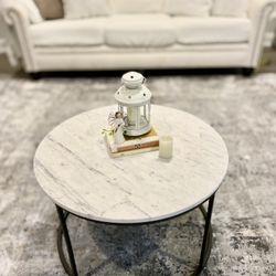 Round Marble Coffee Or Side Table