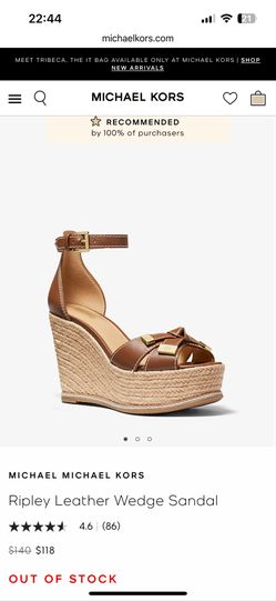 Michael Kors Ripley Wedge Leather Women’s Heels Size 5.5
