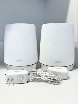 Netgear Orbi AX4200 WiFi 6 Mesh System (RBR750 + RBS750) with Power Adapters