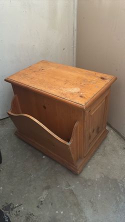 Rustic side table with side storage