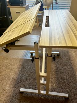 Adjustable Craft Table / Standing Desk on Wheels